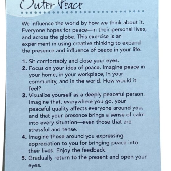 Meditation Cards 50 Centering Exercises Calming Visualization Serenity Set - Picture 4 of 4